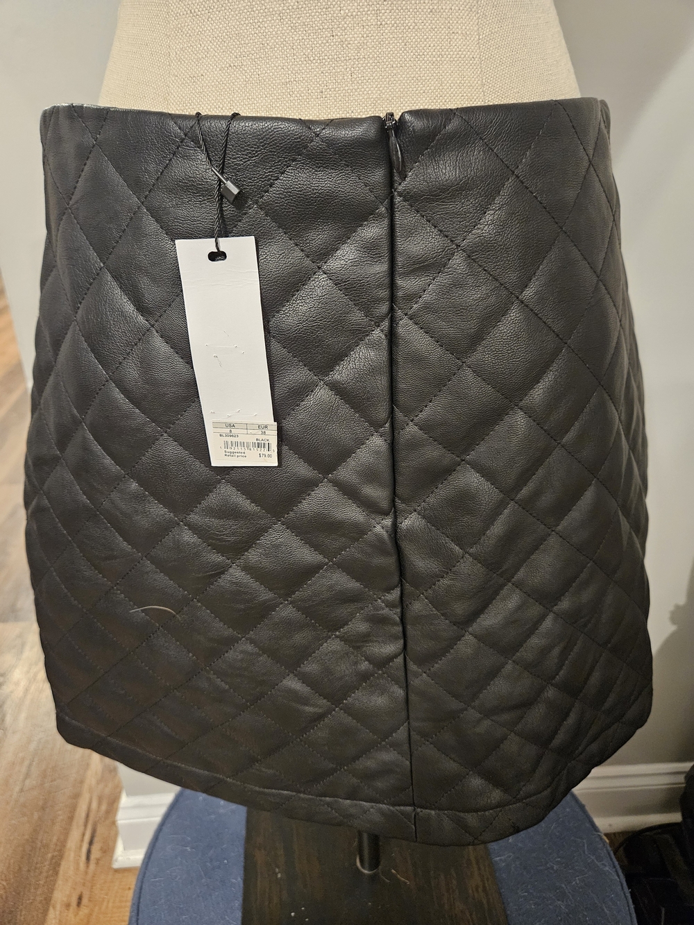 Steve Madden BB Dakota "We Quilt This City" Mini Skirt - Black - Picture 2 of 3